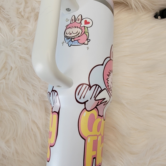Stanley White and Pink "CANDY FLOSS" Labubu 40oz - Picture 2 of 7